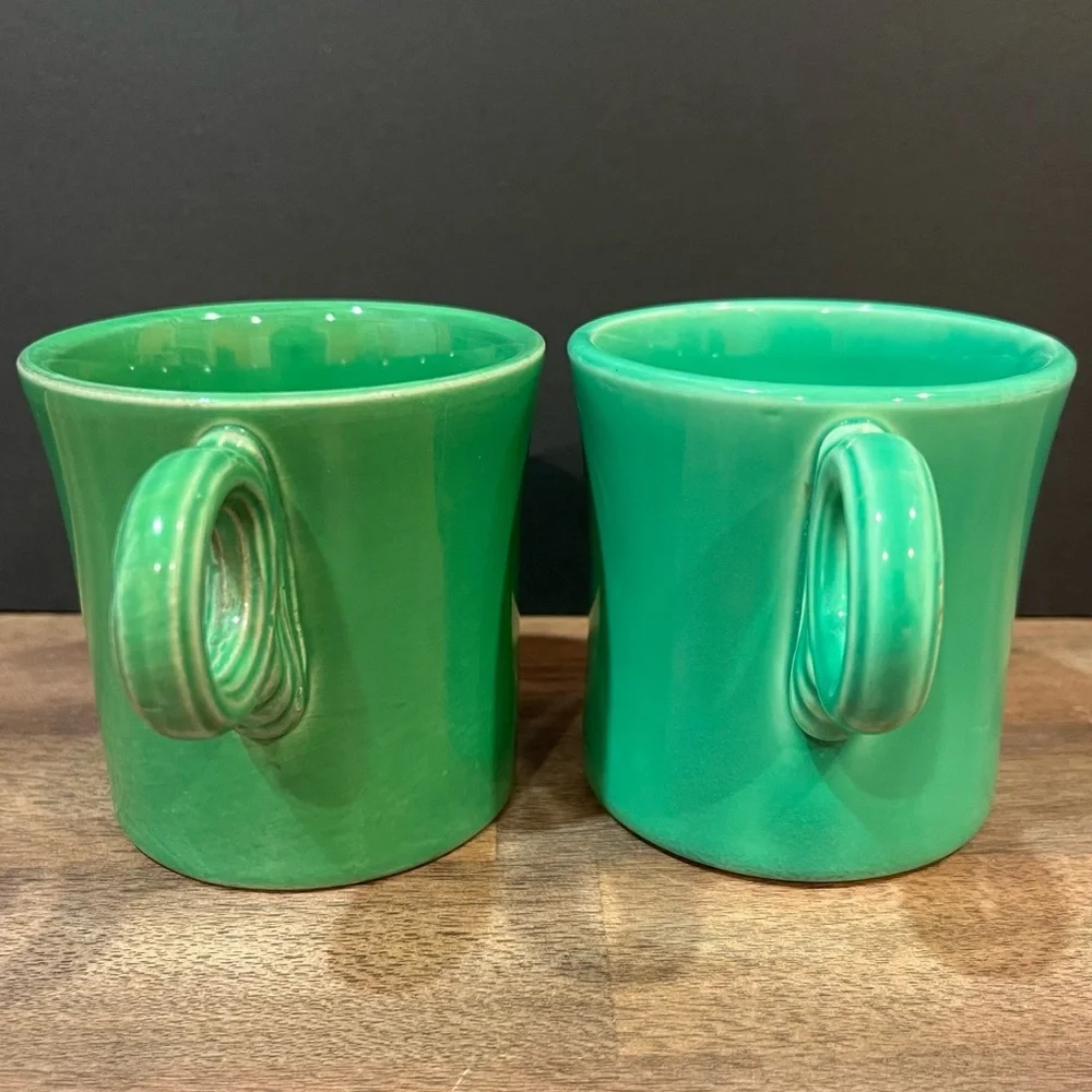Vintage Fiesta Tom and Jerry Mugs in Original Green
